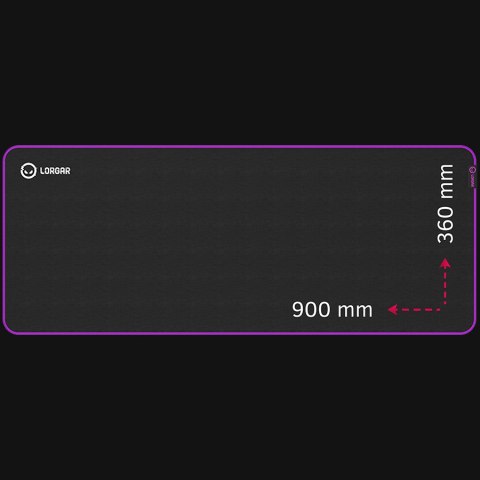 LORGAR Gaming Mouse Pad Main 319 Speed Black/Purple
