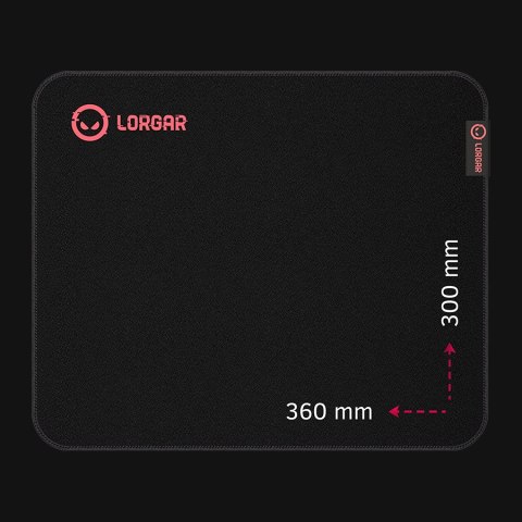 LORGAR Gaming Mouse Pad Main 323 Control Black/Red