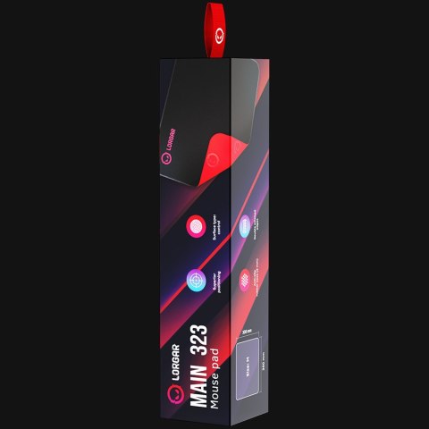 LORGAR Gaming Mouse Pad Main 323 Control Black/Red