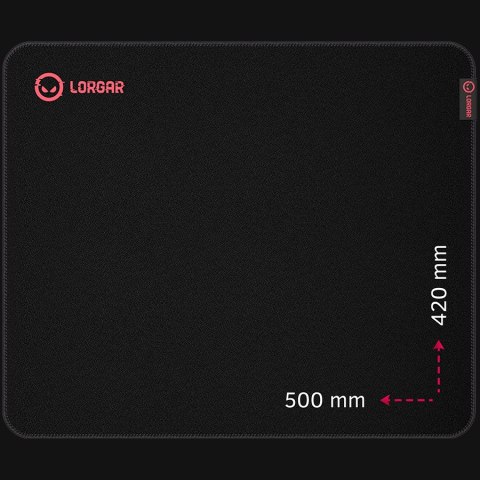 LORGAR Gaming Mouse Pad Main 325 Control Black/Red