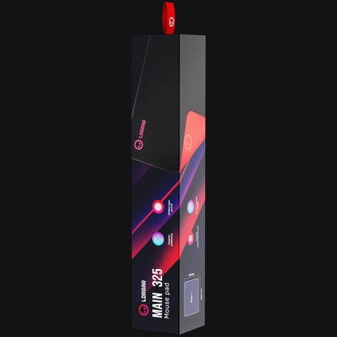 LORGAR Gaming Mouse Pad Main 325 Control Black/Red