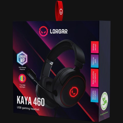 LORGAR Gaming Headset Kaya 460 USB RGB Black