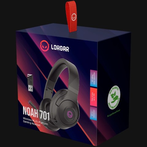 LORGAR Gaming Headset Noah 701 Wireless Black