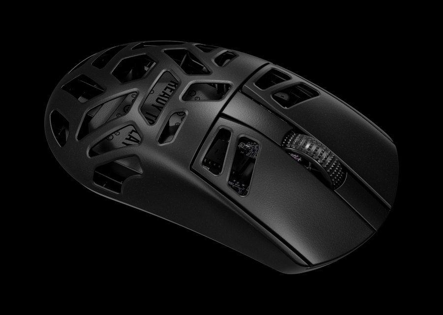 Lightweight LORGAR gaming mouse with a perforated shell