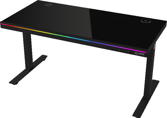 LORGAR gaming desk with RGB lighting